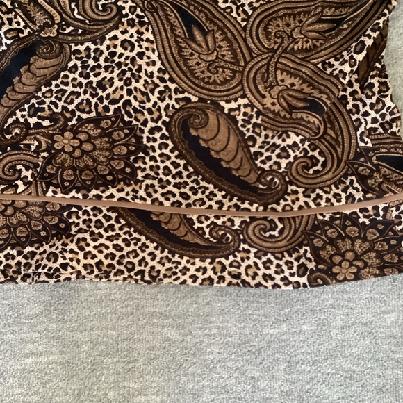 Joseph Ribkoff Paisley/Leopard 2-Way Zip Jacket Sz. 16 - Picture 5 of 12